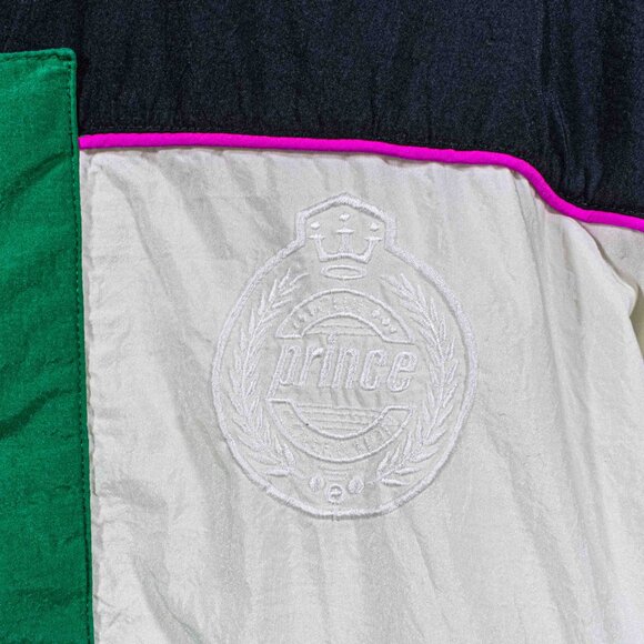 Prince Crest Color Block Windbreaker Zip Jacket Large VTG 90s Tennis Sports - Picture 6 of 10